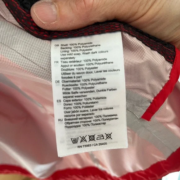 Helly Hansen Yu Ervik Waterproof Rain Full Zip Up Jacket in Red size XL - Picture 8 of 10